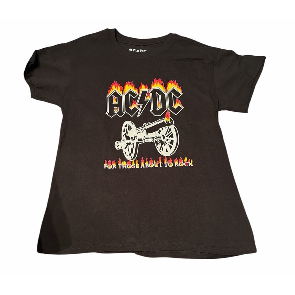 AC DC For Those About To Rock‎ T-Shirt Men's Medium Short Sleeve Graphic Black